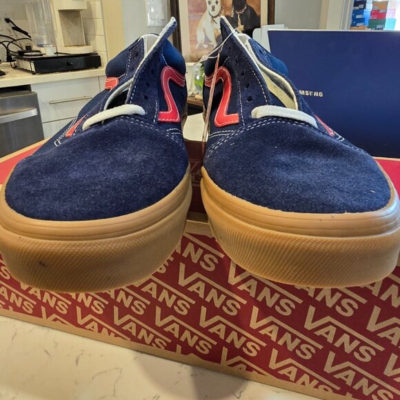 Vans Old Skool Shoes Dress Blues Chili Pepper Gum Bottom VN0A5KRFB09 Mens 10.5 - Picture 6 of 11